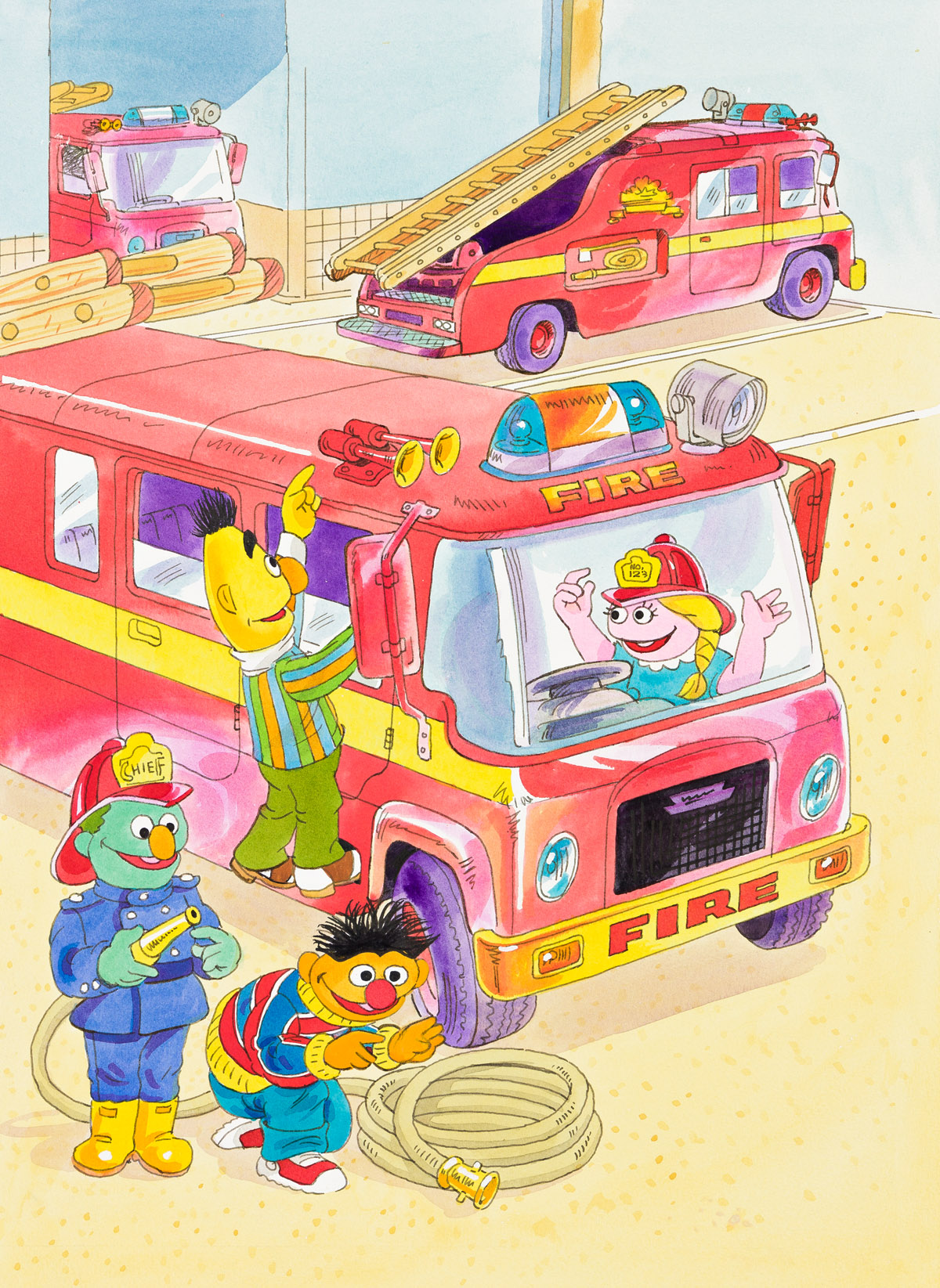 (SESAME STREET.) A Day at the Firehouse.
